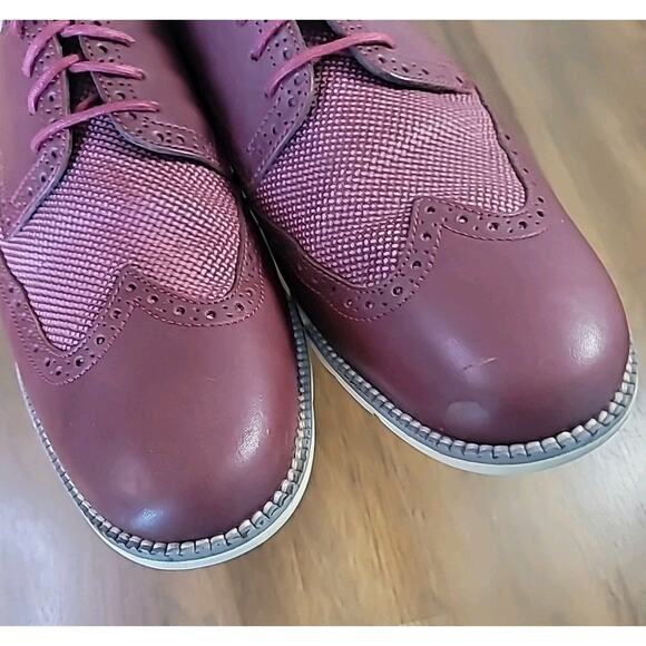 Cole Haan Grand OS Oxfords Burgundy Leather Shoes Men 10M main image 8
